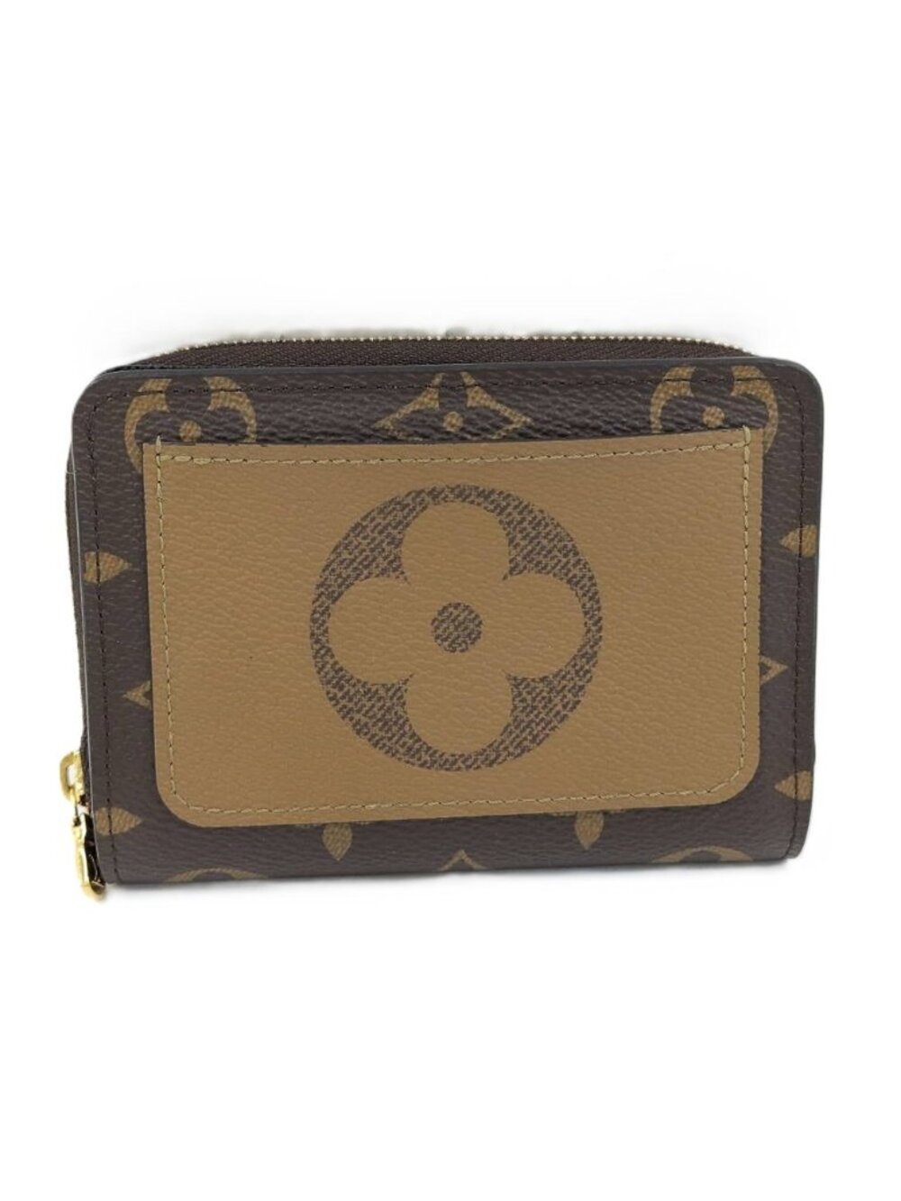 Louis Vuitton Portefeuille Lou Compact Wallet Zip Around Monogram Reverse